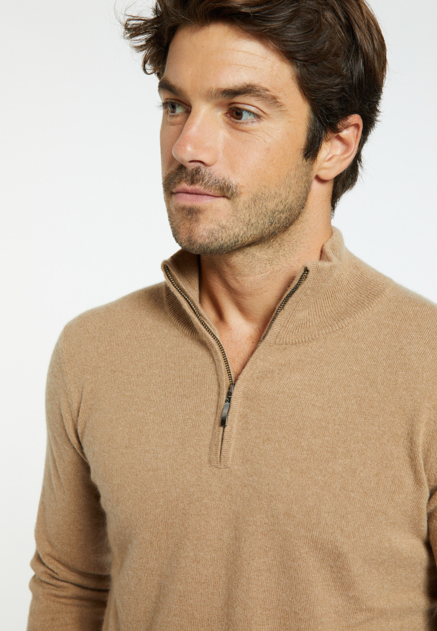 Zipped collar cashmere sweater - Emile