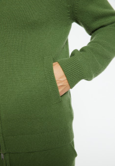 Zipped jacket in 4-ply cashmere - Balthazar
