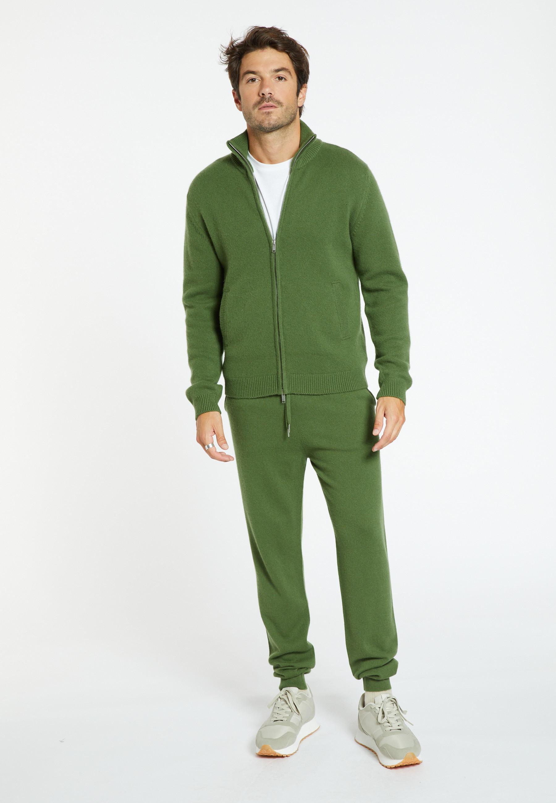 Zipped jacket in 4-ply cashmere - Balthazar