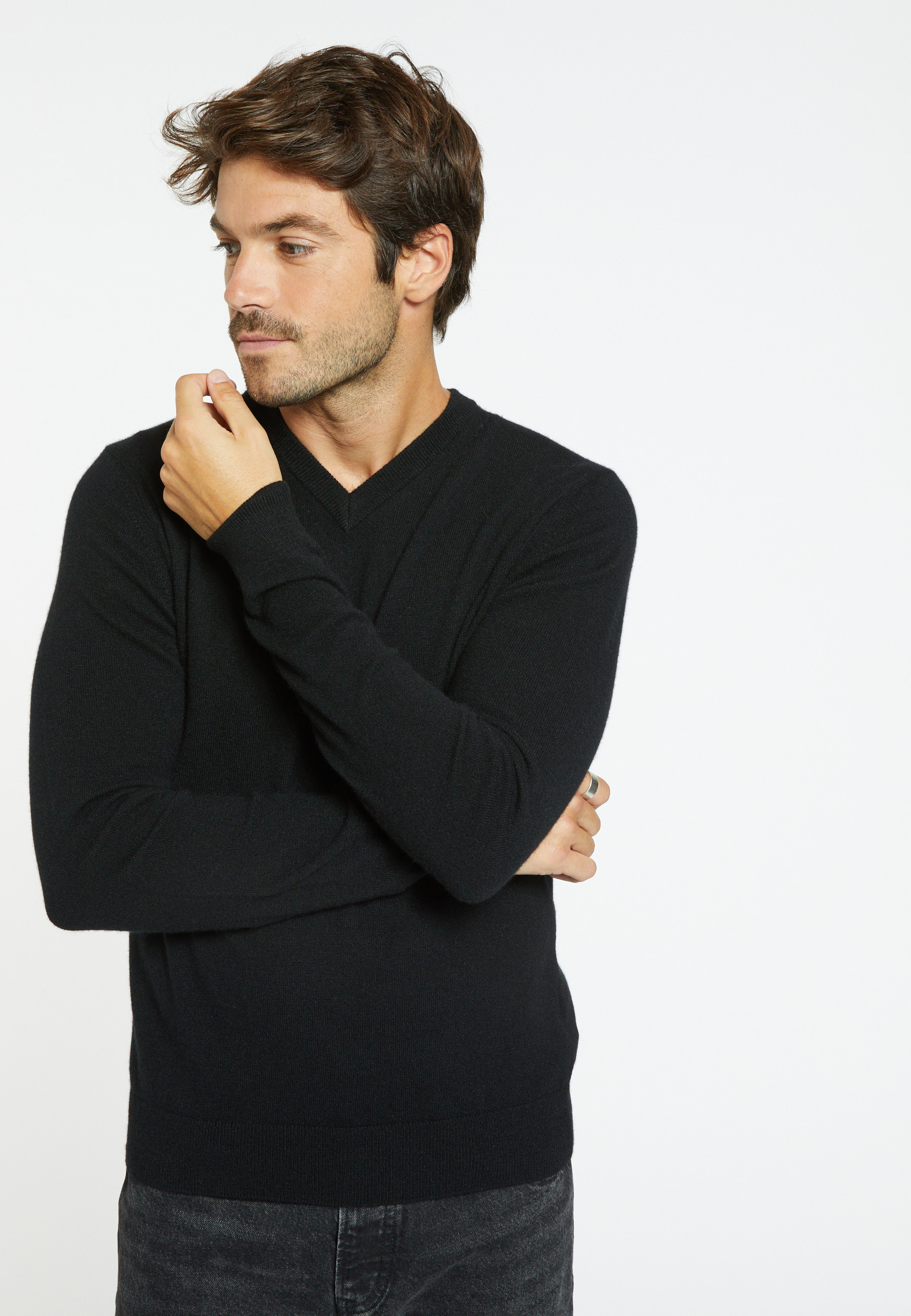 Pull col V en cachemire - Evann 8210