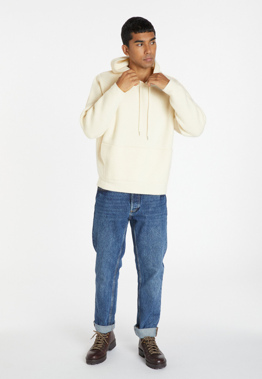 Unisex wool and cashmere hoodie - Fabio