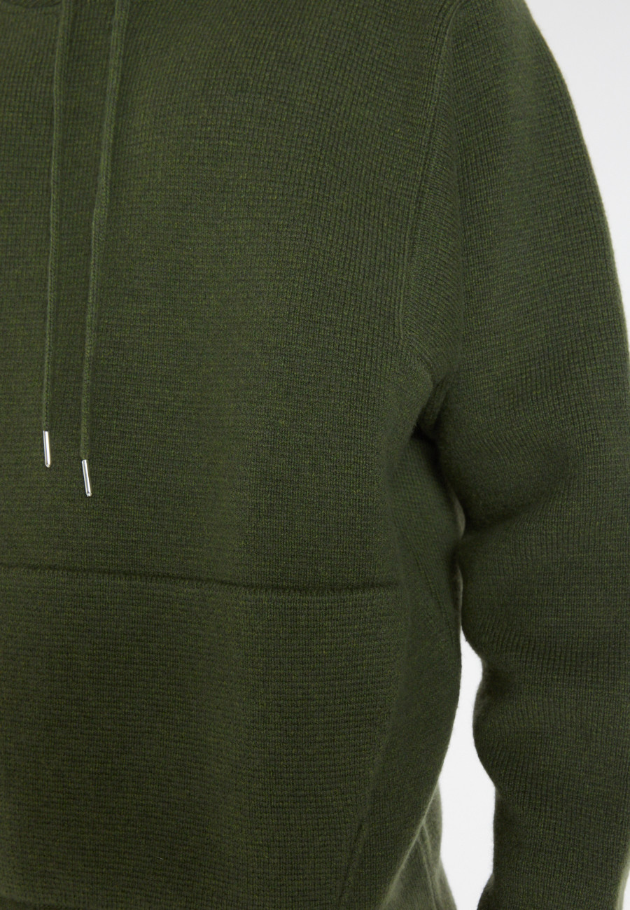 Unisex wool and cashmere hoodie - Fabio