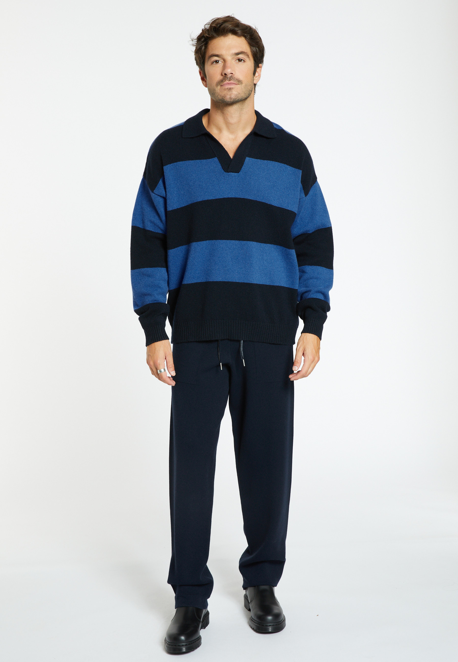 Pull col polo en laine et cachemire - Sean 8306