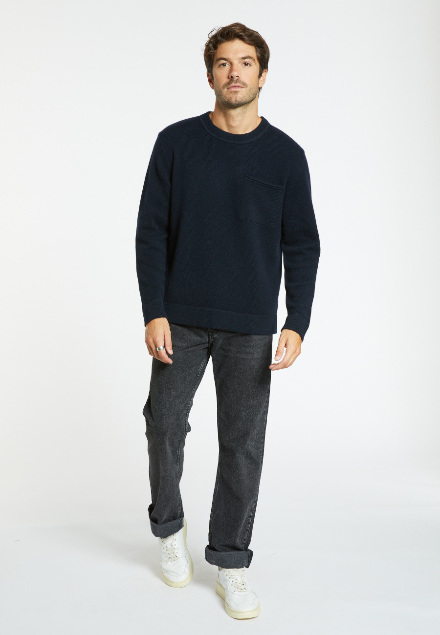 Wool and cashmere sweater with pocket - Tylan