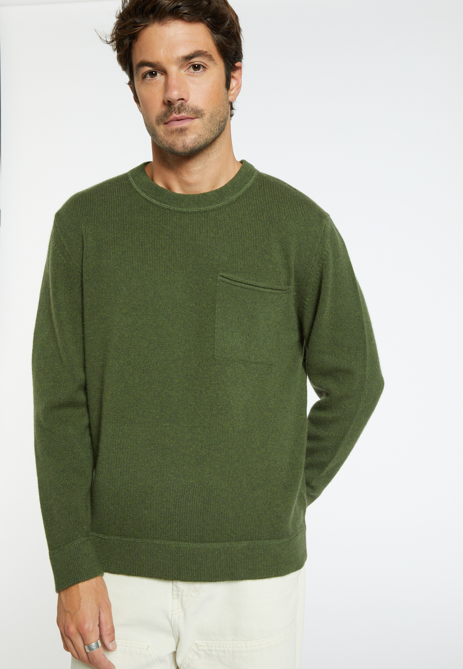 Pull en laine et cachemire avec poche - Sheridon 8252