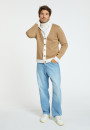 Gilet bicolore en laine mérinos - Silence 8315