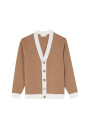 Gilet bicolore en laine mérinos - Silence 8315