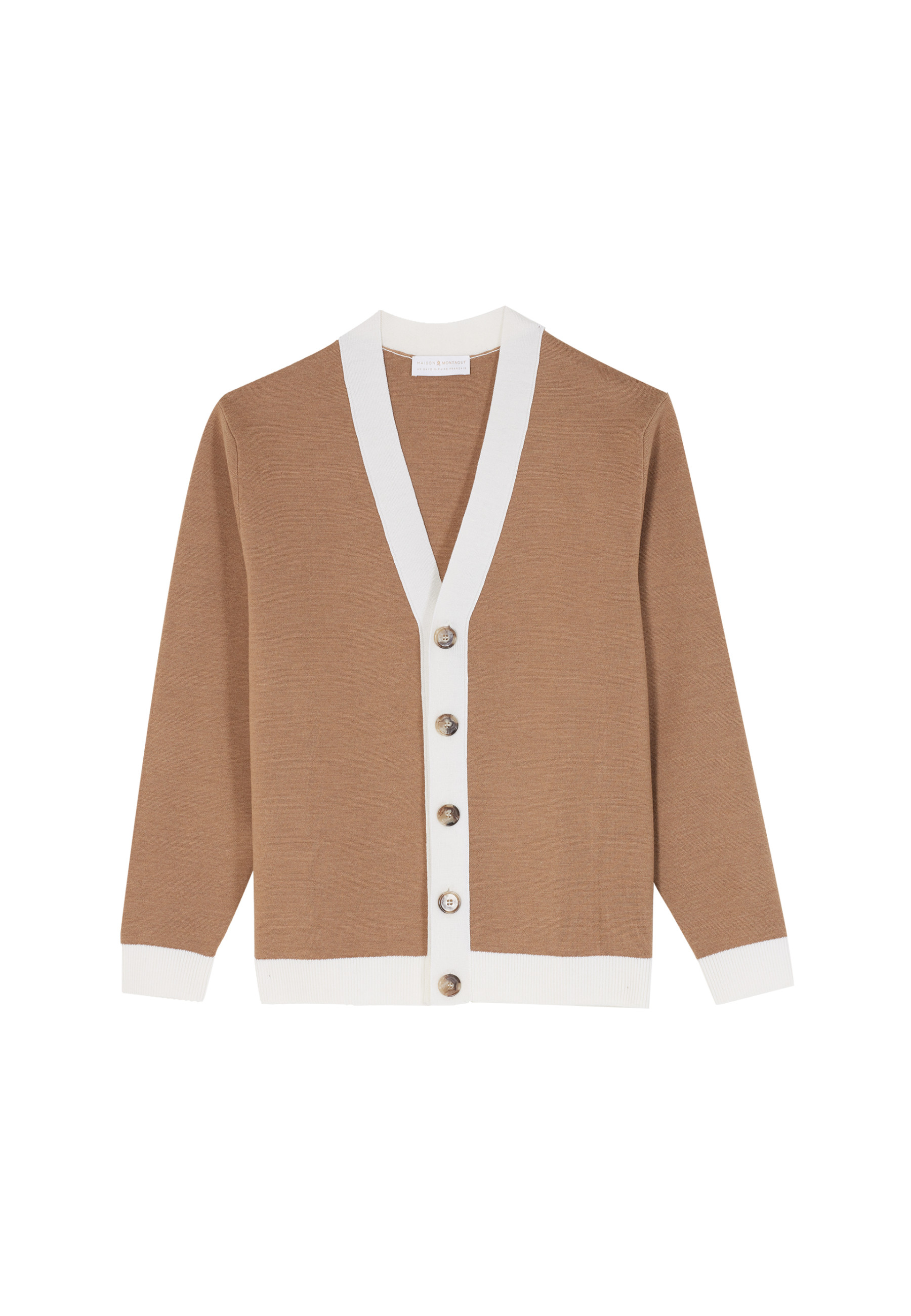 Gilet bicolore en laine mérinos - Silence 8315
