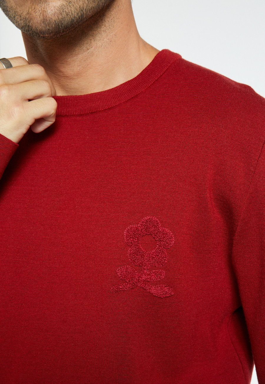 Merino wool sweater with logo - Santi