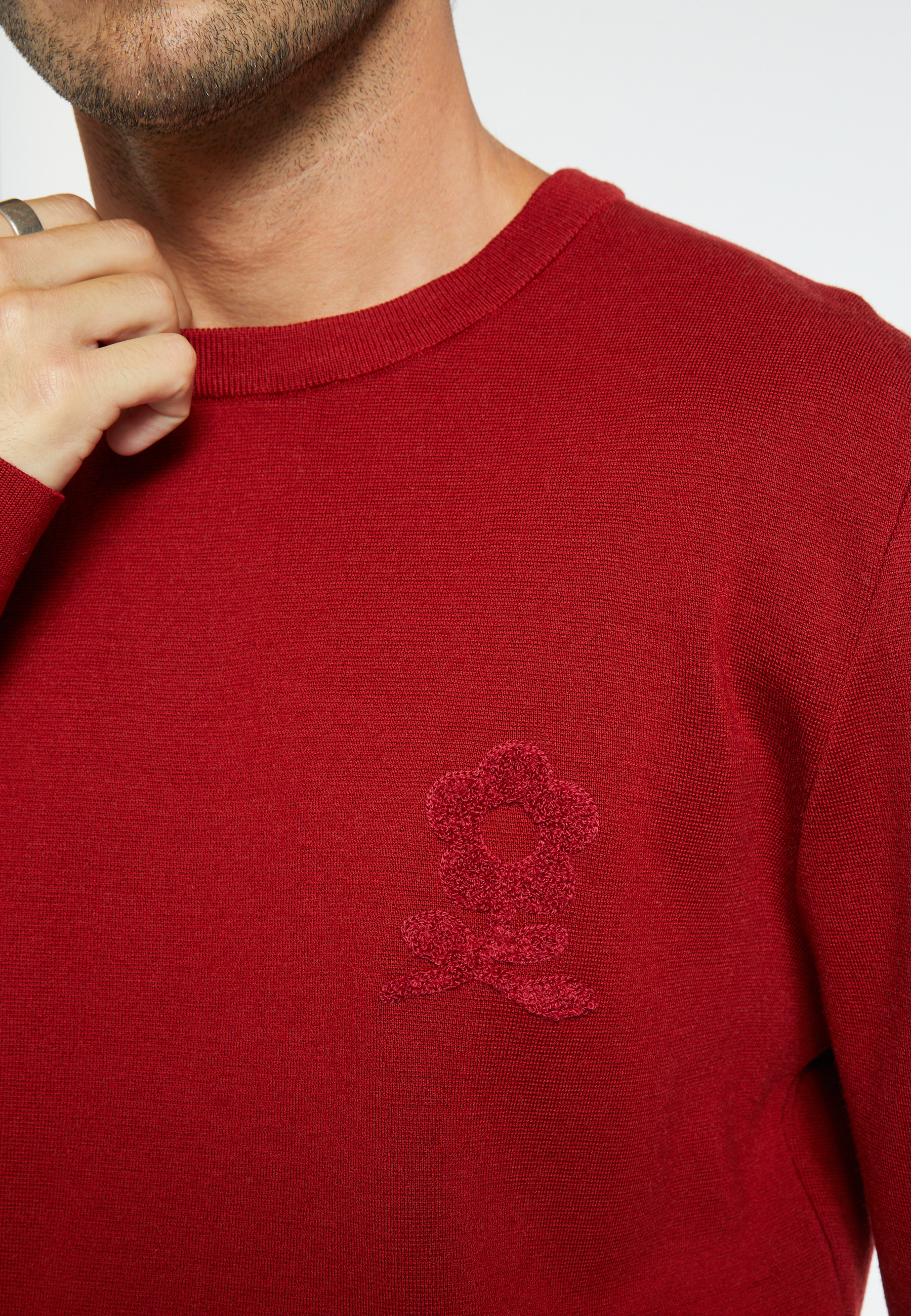 Pull en laine mérinos avec logo - Santi