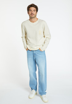 Pull en laine mérinos avec logo - Santi