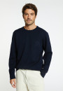 Pull laine mérinos avec logo - Santi 8240