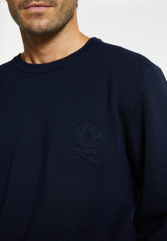 Pull laine mérinos avec logo - Santi 8240