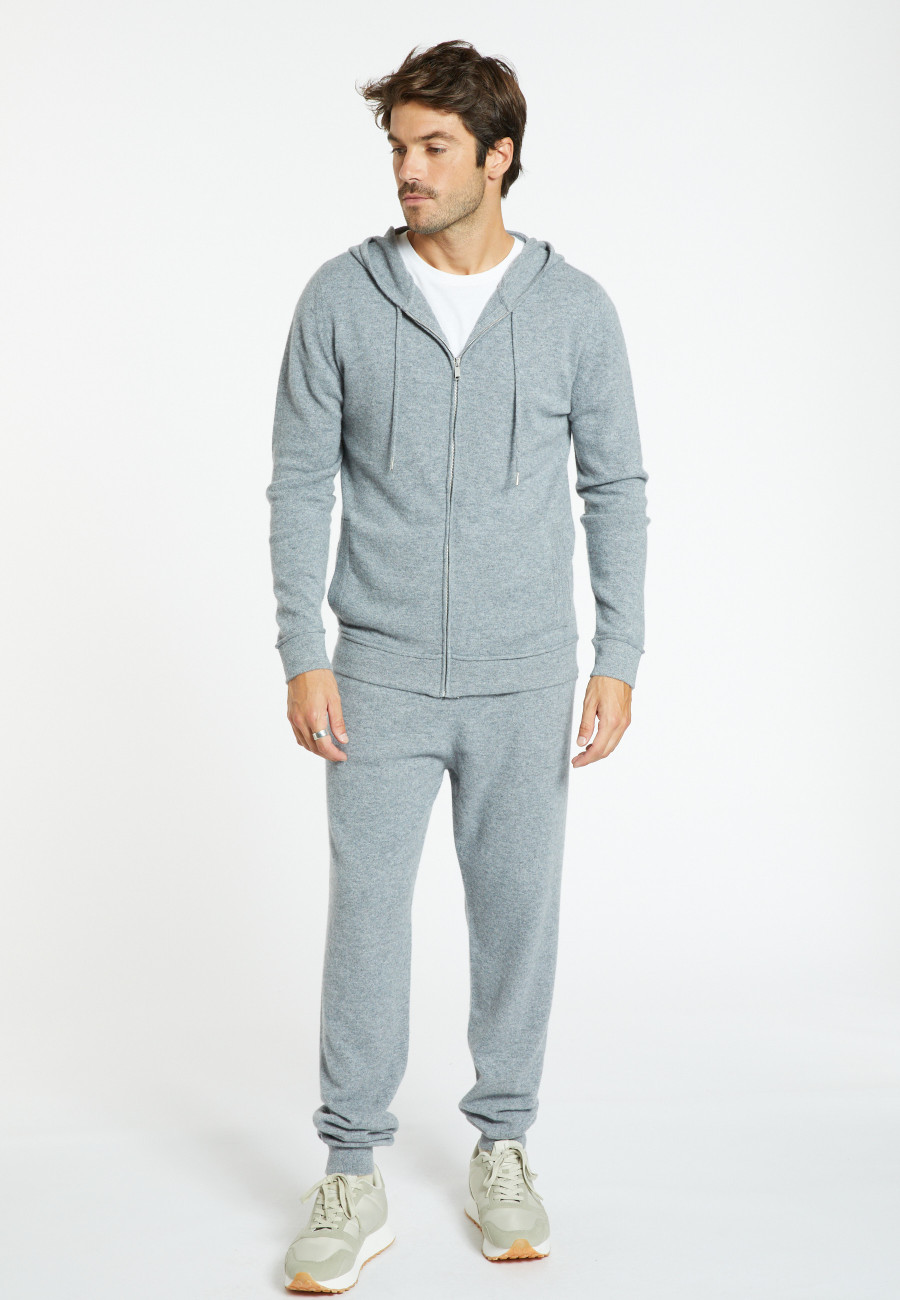 Gilet zippé capuche en cachemire - Emilien 8211