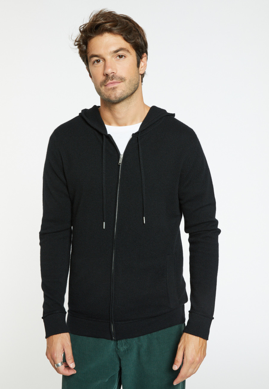 Cashmere hooded zip cardigan - Emilien