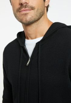 Gilet zippé capuche en cachemire - Emilien 8210