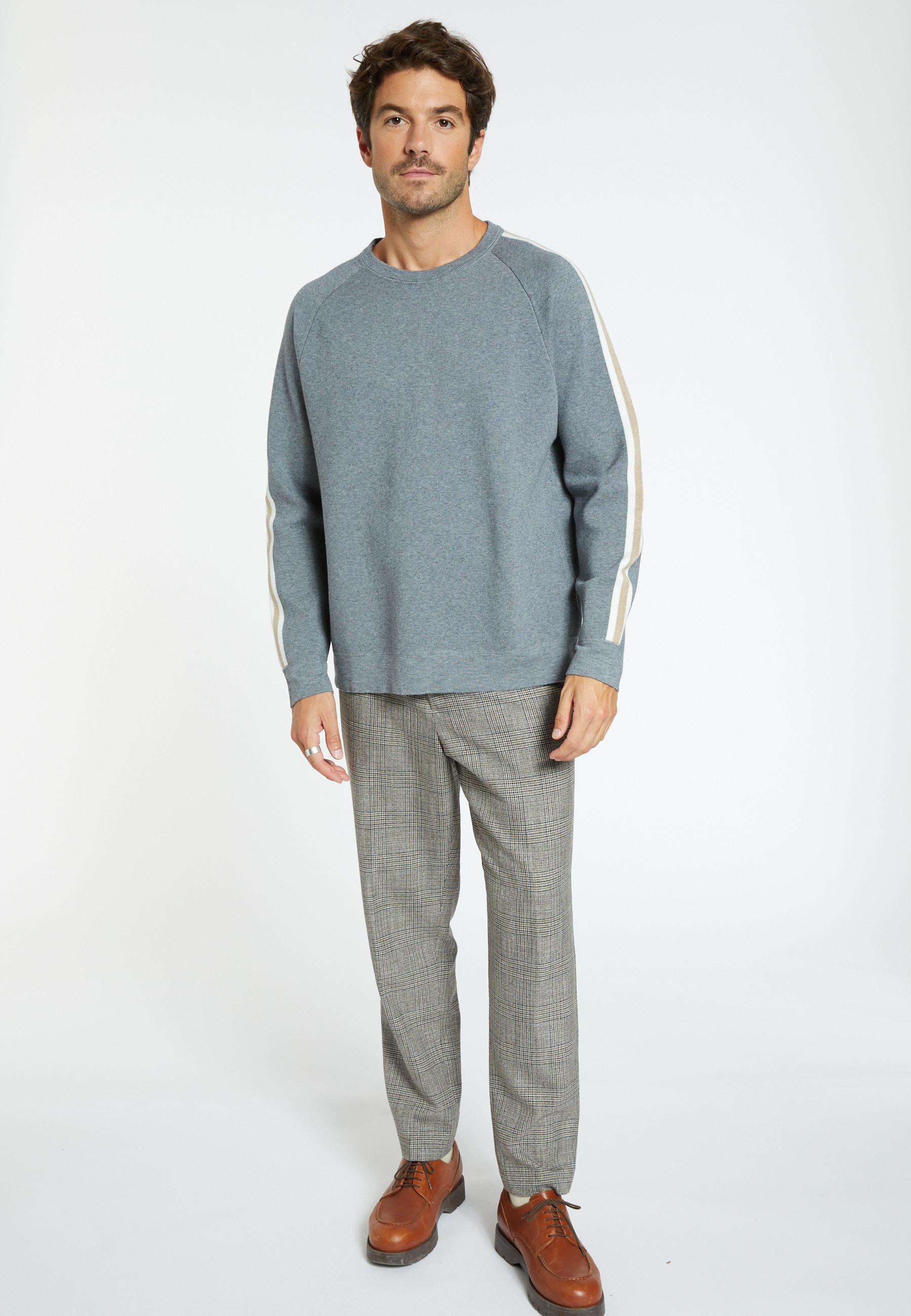 Pull tricolore laine mélangée - Sigur 8335