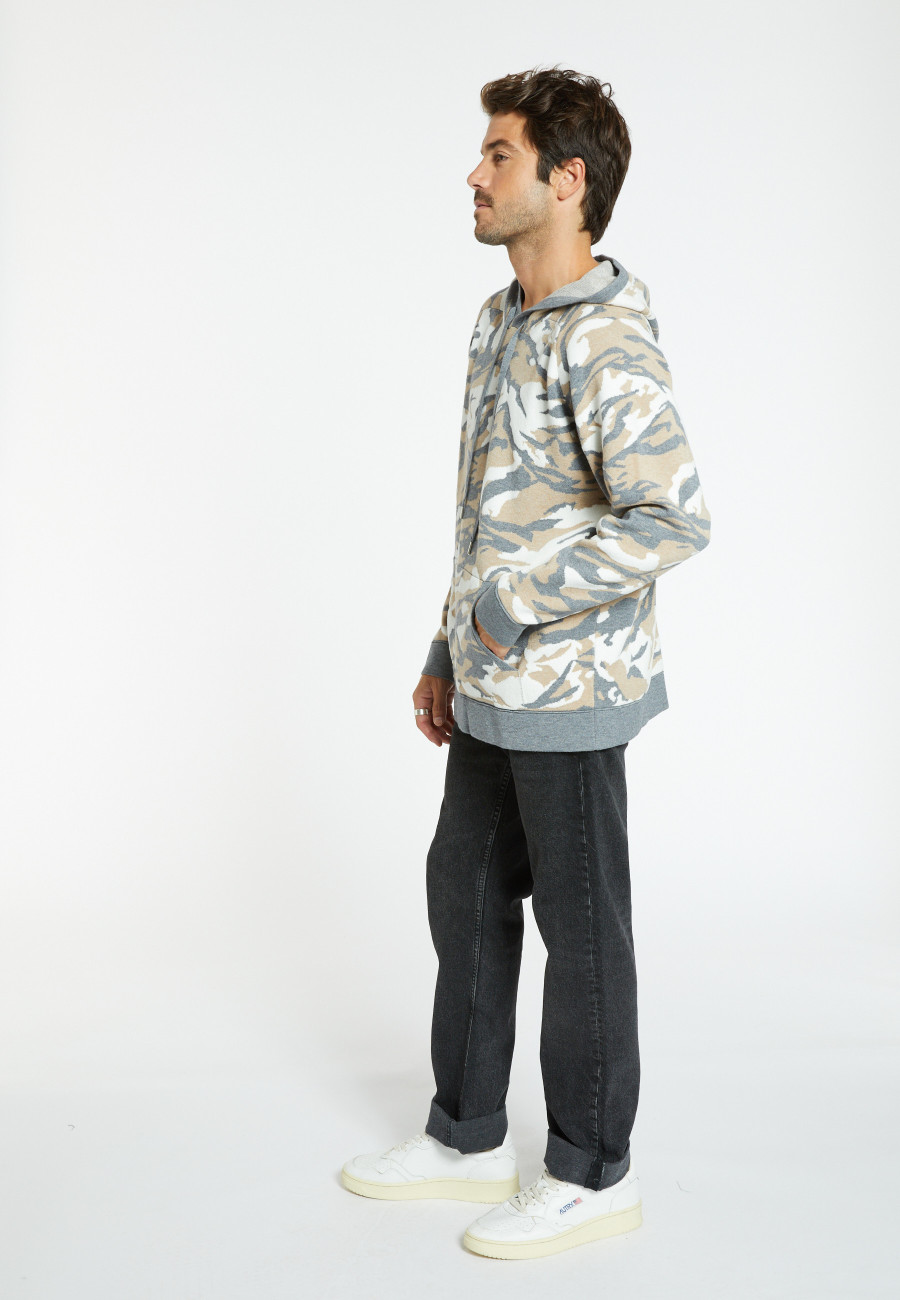 Moletom com capuz gráfico em mistura de lã - Steele