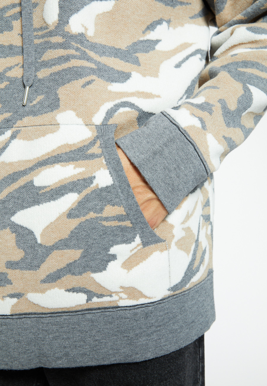 Wool blend graphic hoodie - Steele
