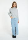 Pull emmanchures marteau en cachemire - Beverly 7013 vapeur - 09 Gris moyen