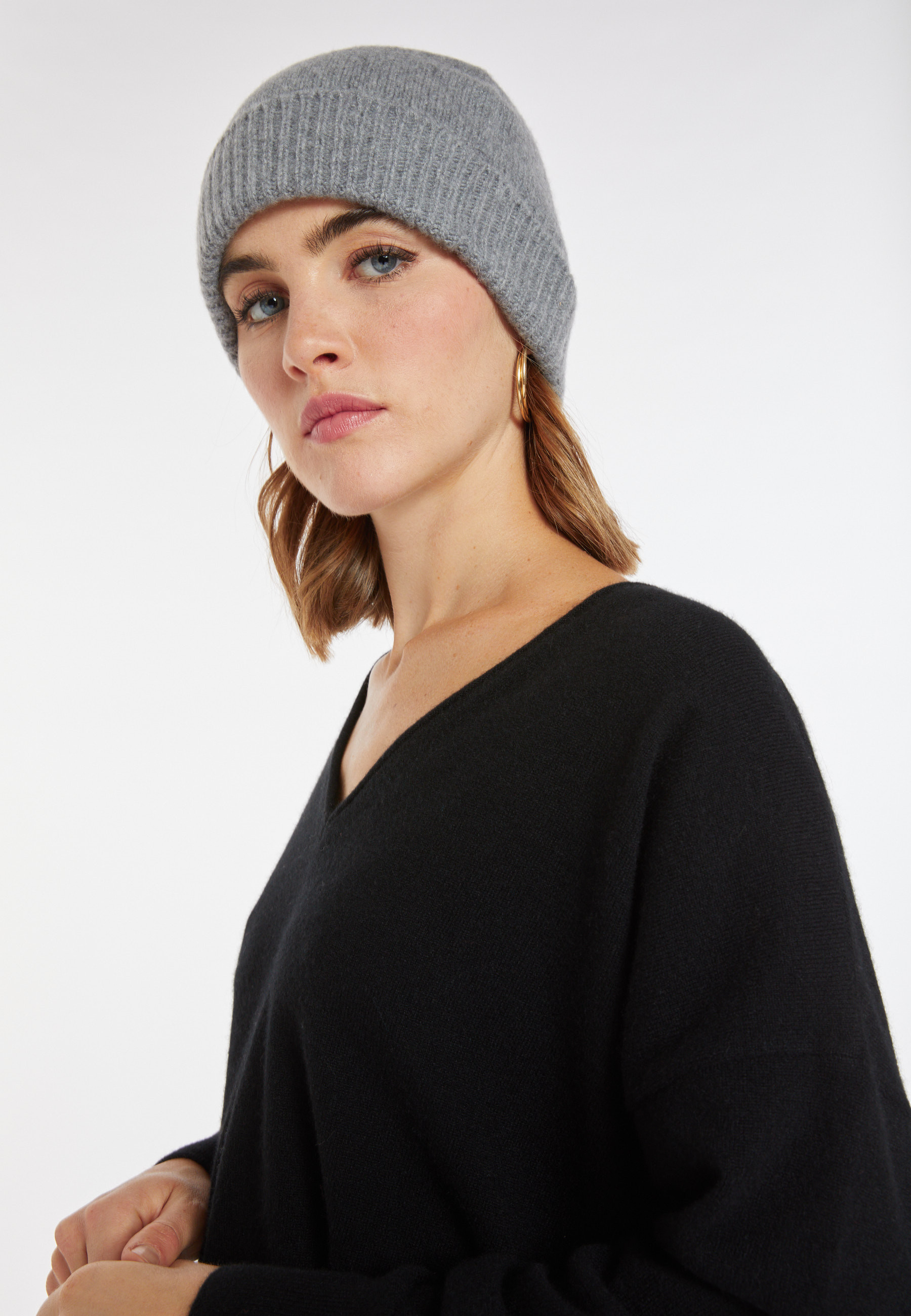 Bonnet mixte en cachemire et laine - Gad