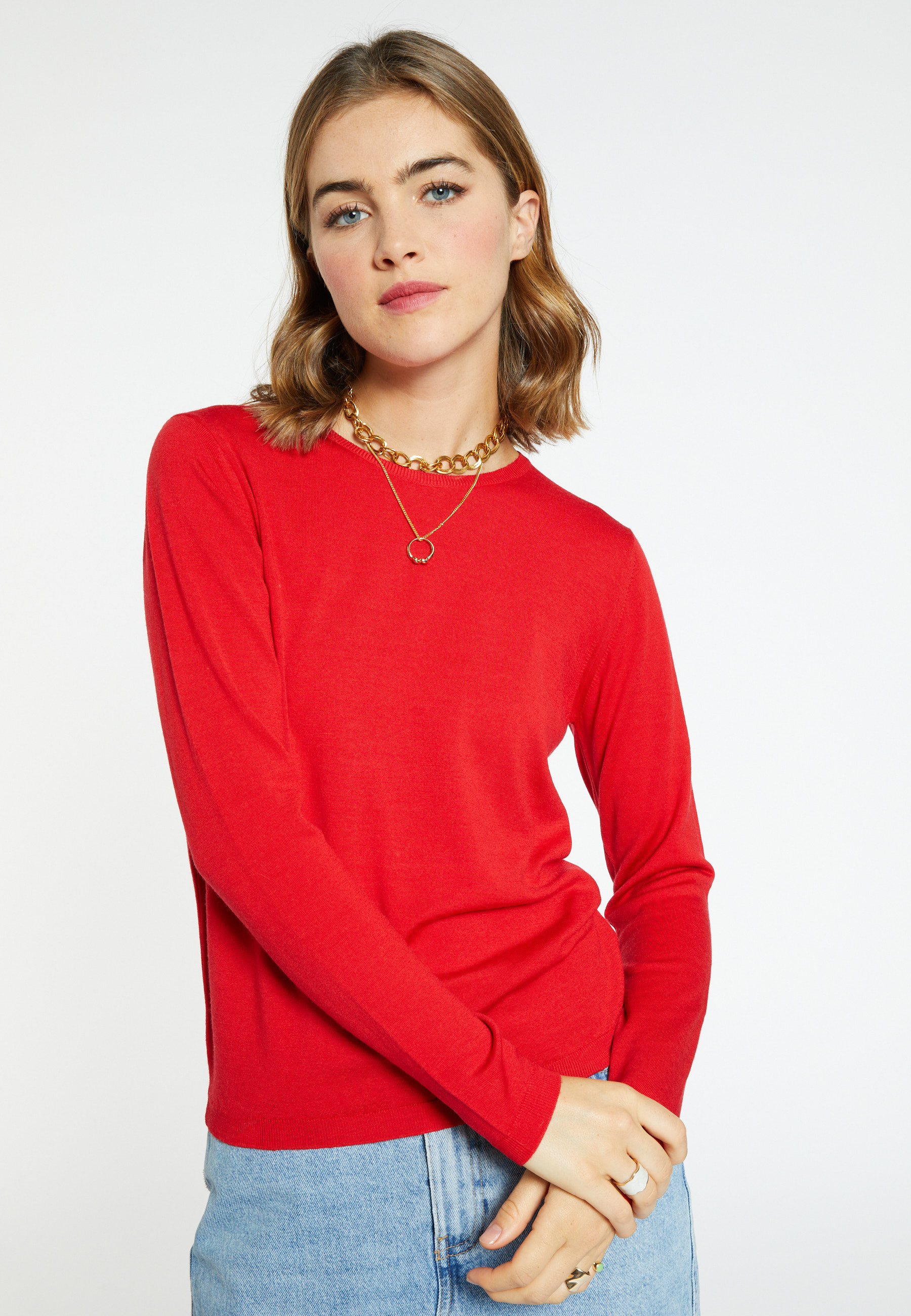 Pull col rond en laine mérinos - Berenice
