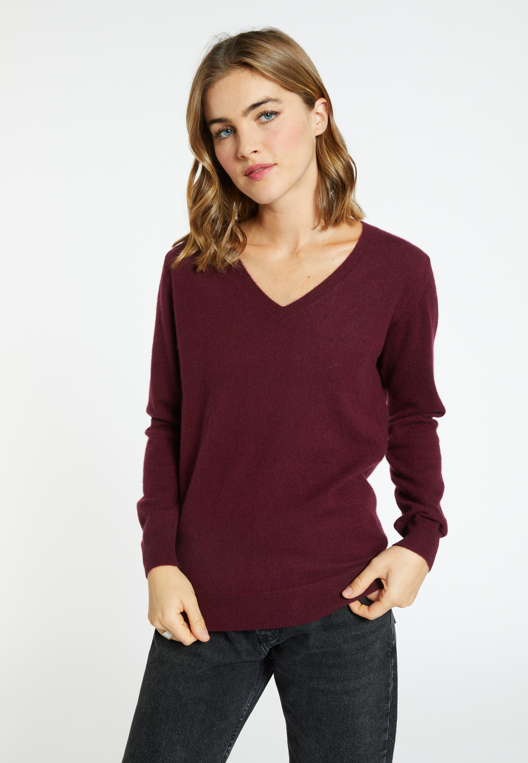 V-neck cashmere sweater BERTILLE