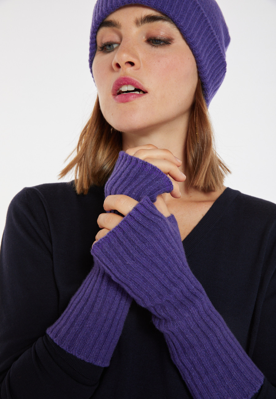 Unisex cashmere and wool mittens - Glenn