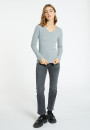 Pull col V en cachemire intemporel - Eniva 6385 nude - 85 nude