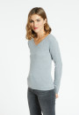 Pull col V en cachemire intemporel - Eniva 6385 nude - 85 nude