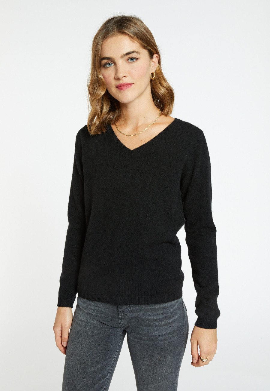 Pull col V en cachemire - Bijou