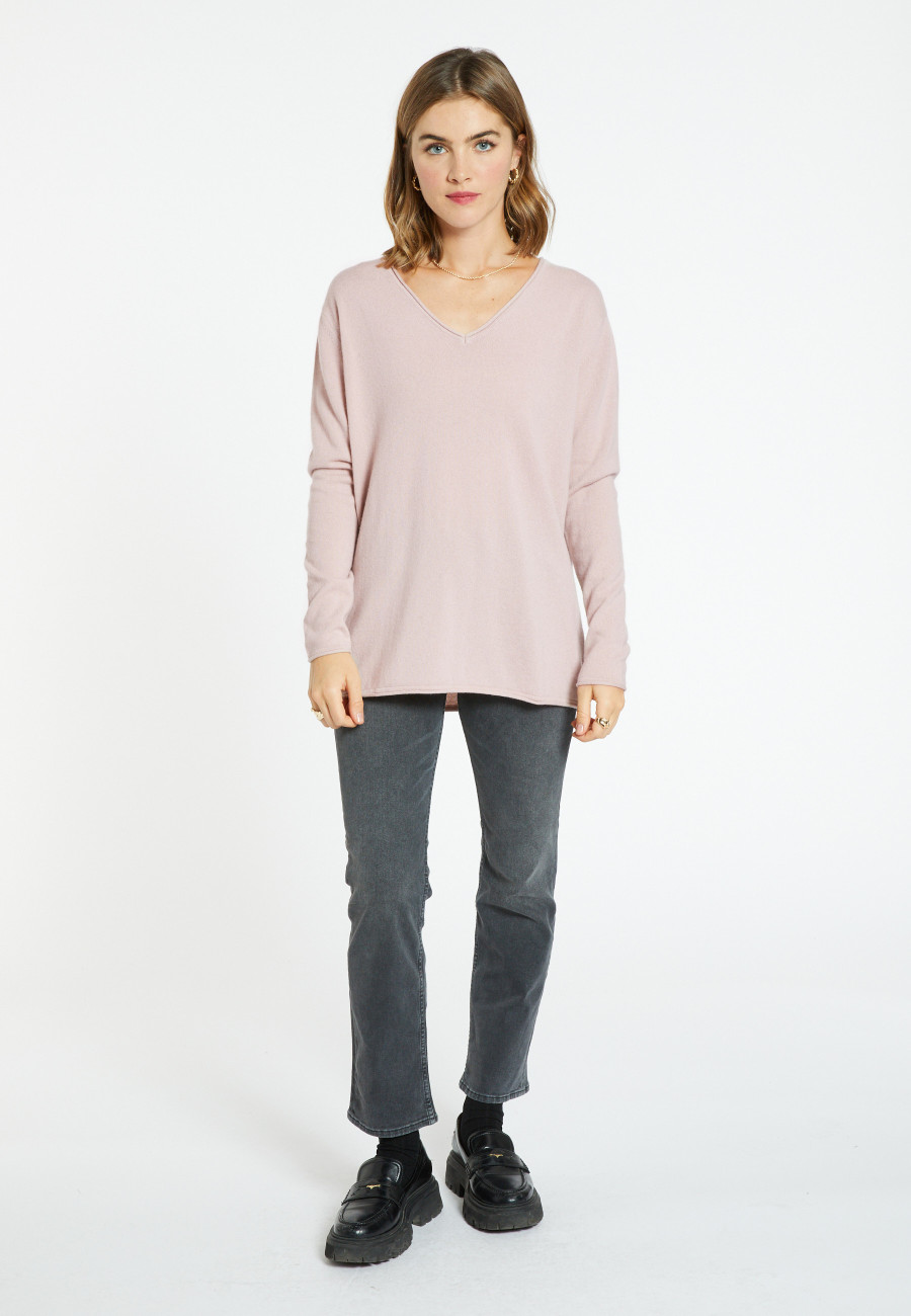 Pull col V en cachemire - Olga 6602