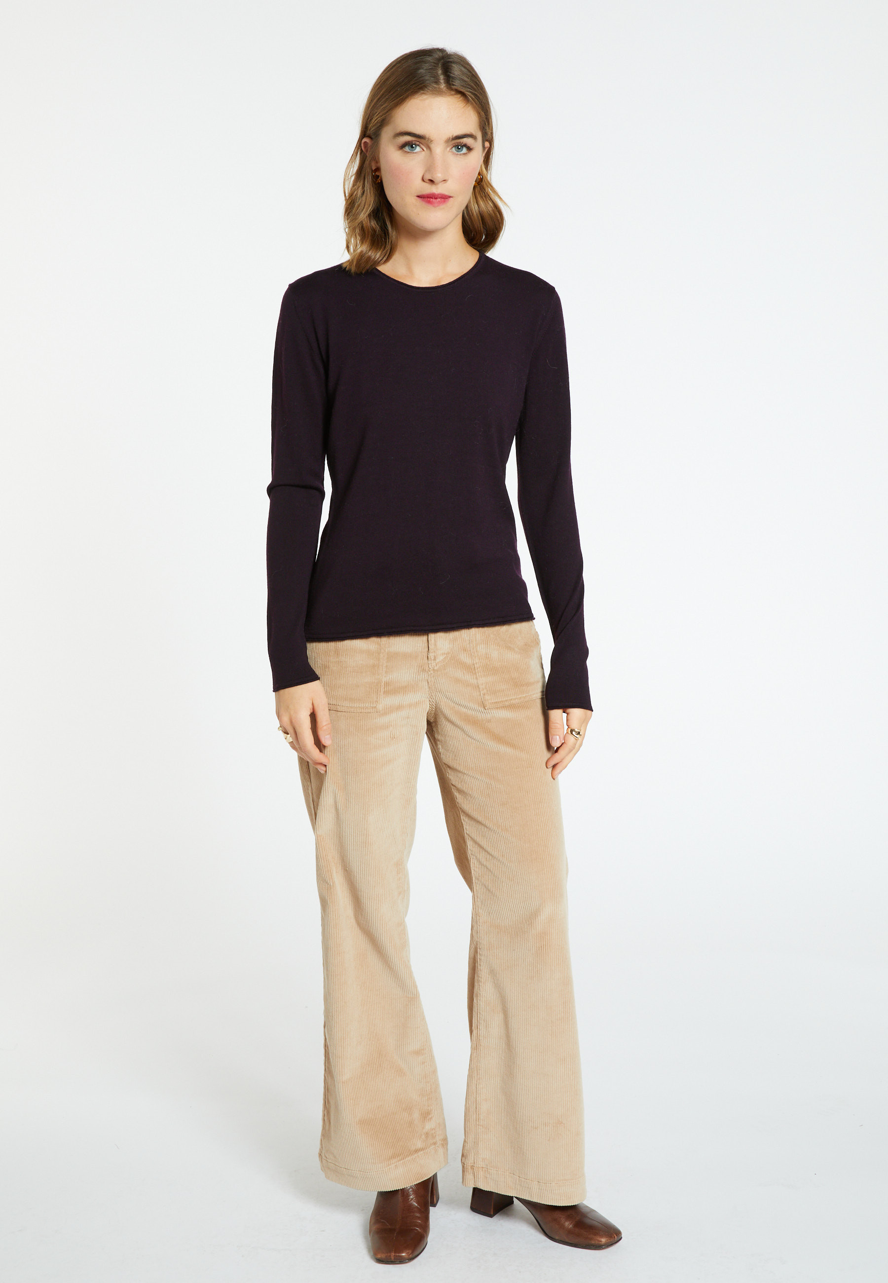 Pull ras du cou femme Bourse 6191 Clochette - 16 Violet clair