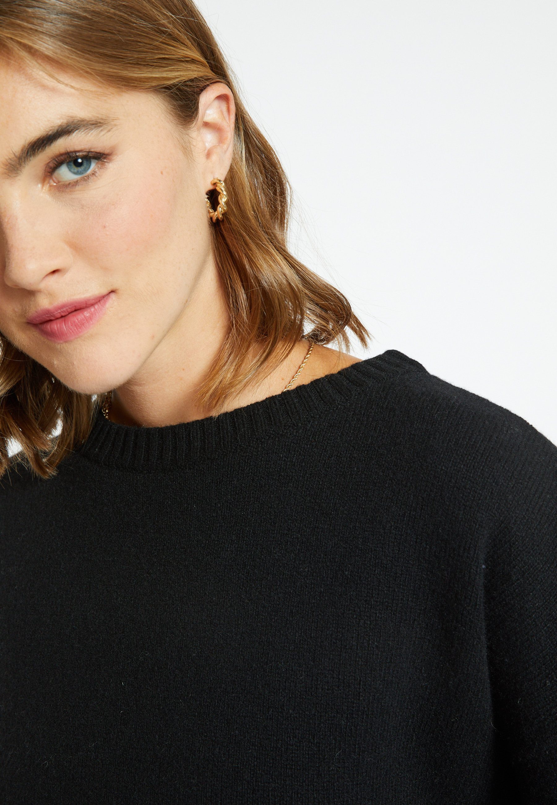 Pull ample à poches en cachemire et laine - Davina 8210