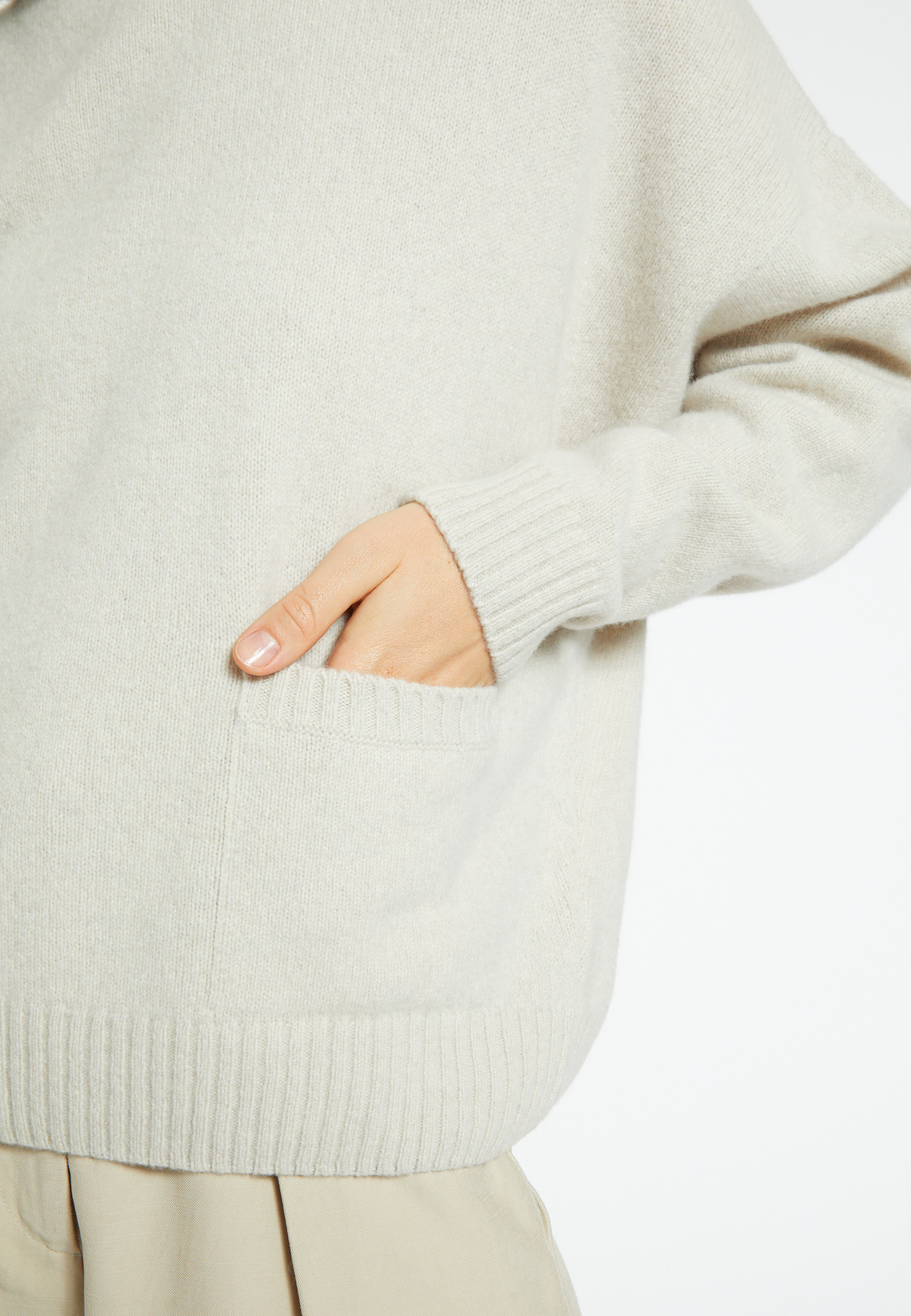 Pull ample à poches en cachemire et laine - Davina 8201
