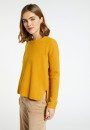 Pull col rond boutons arrière - Becky 6660 cannelle - 89 Moutarde