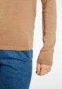 Pull col V en laine mérinos - Bahia 6681 rouge - 51 Bordeaux