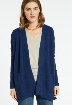 Long wool and cashmere cardigan - Cabery