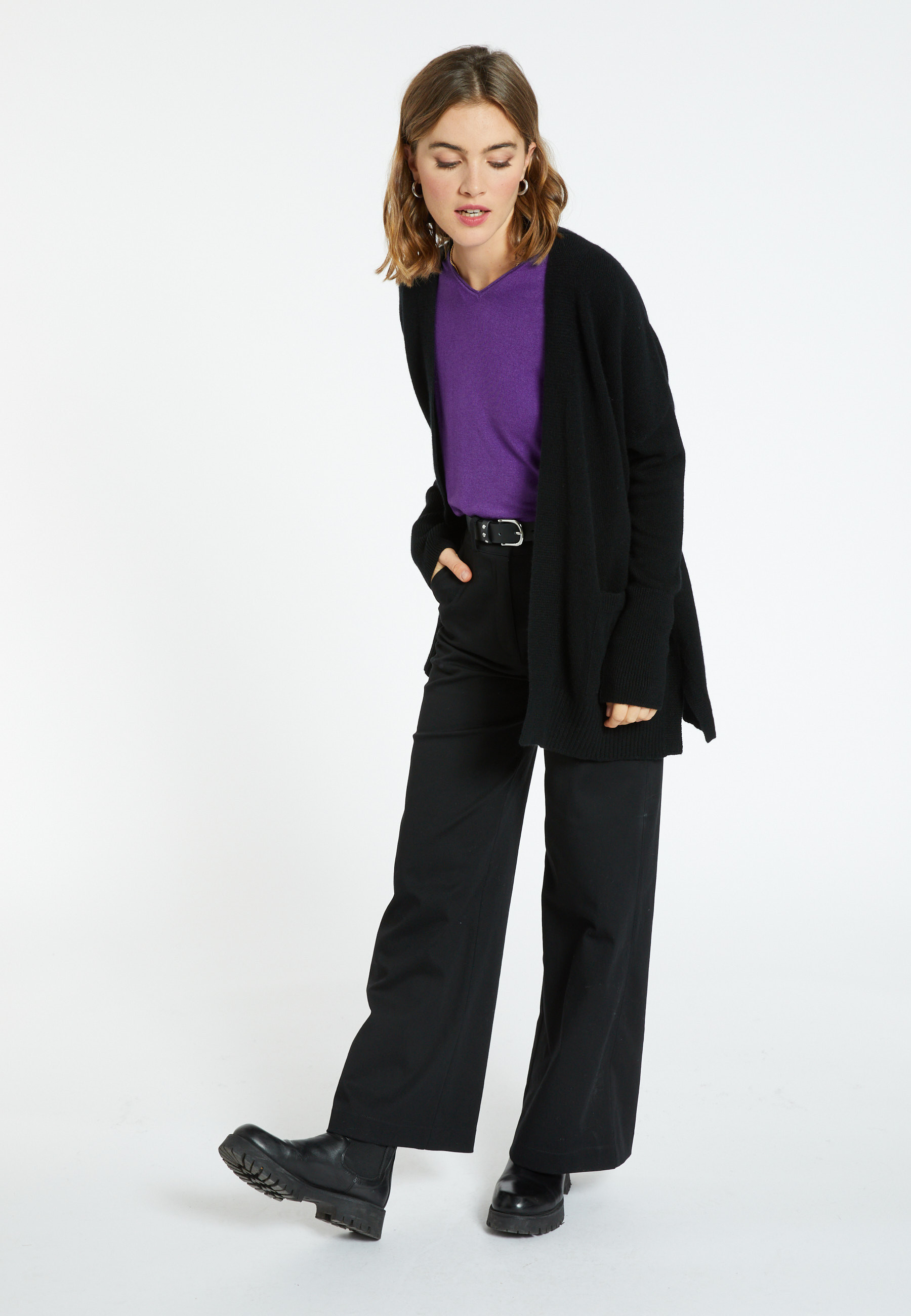 Long gilet laine et cachemire - Cabery 8210