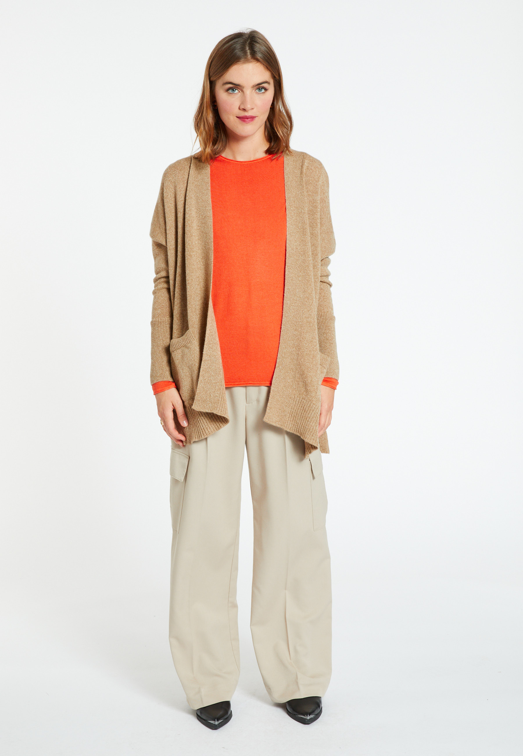 Long gilet laine et cachemire - Cabery 8220