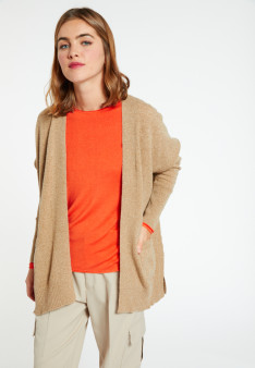 Long wool and cashmere cardigan - Cabery