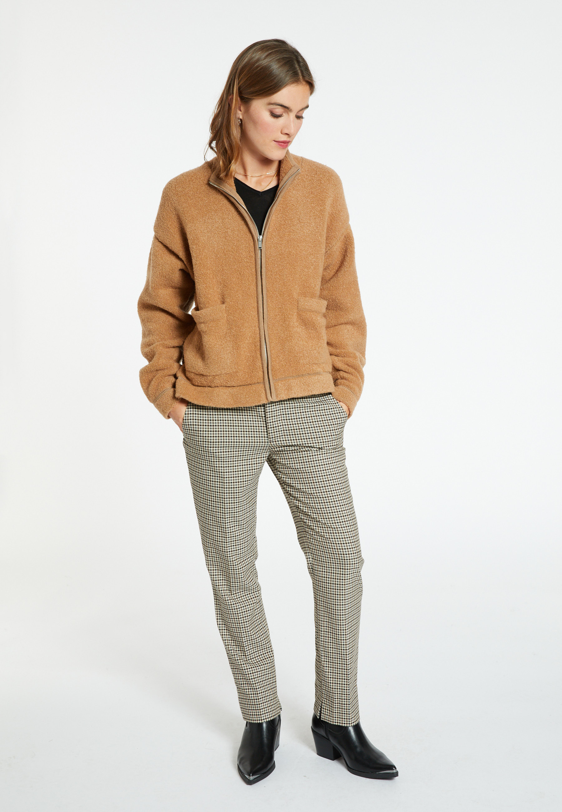 Wool zip-up jacket - Caledonia