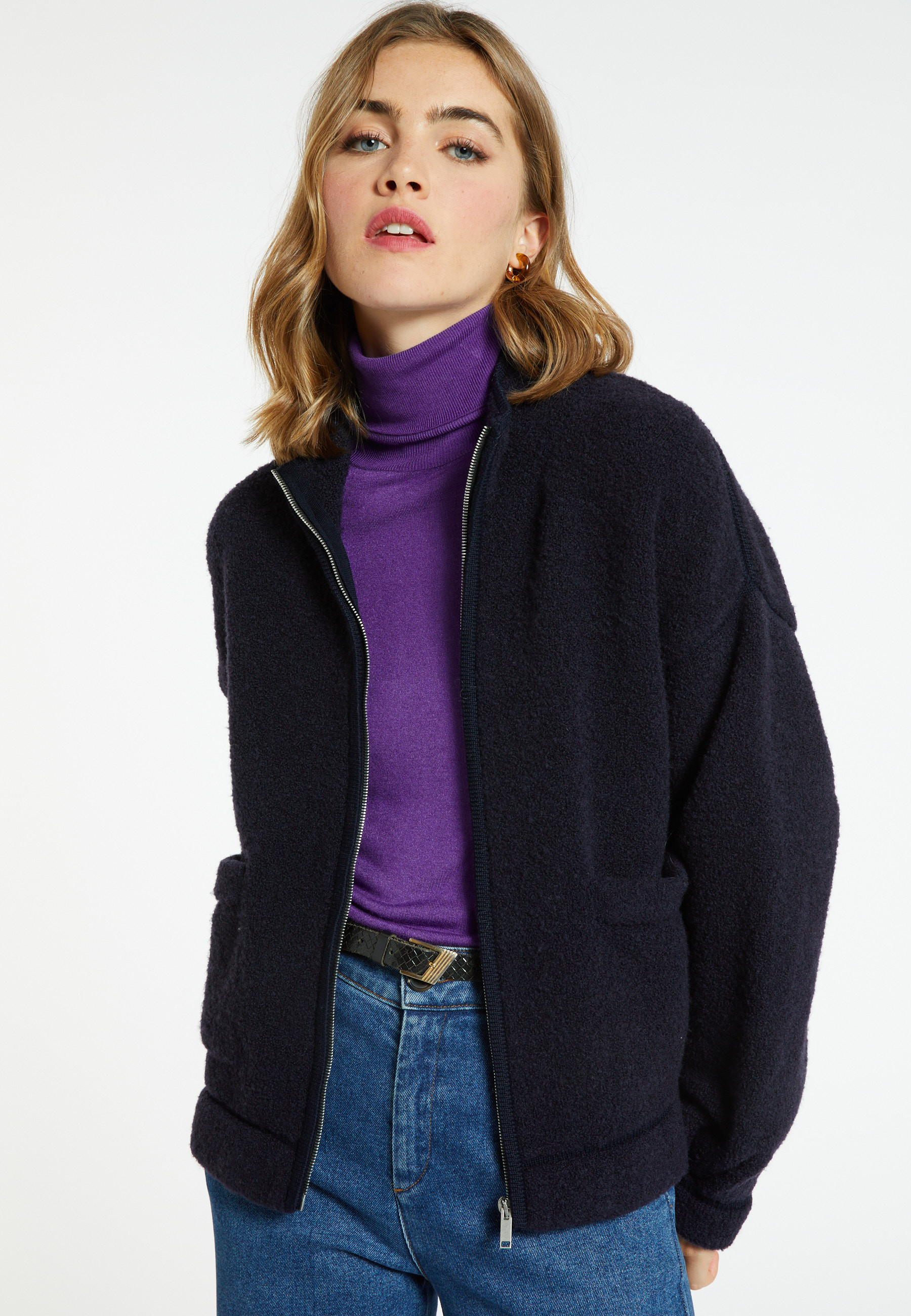 Wool zip-up jacket - Caledonia