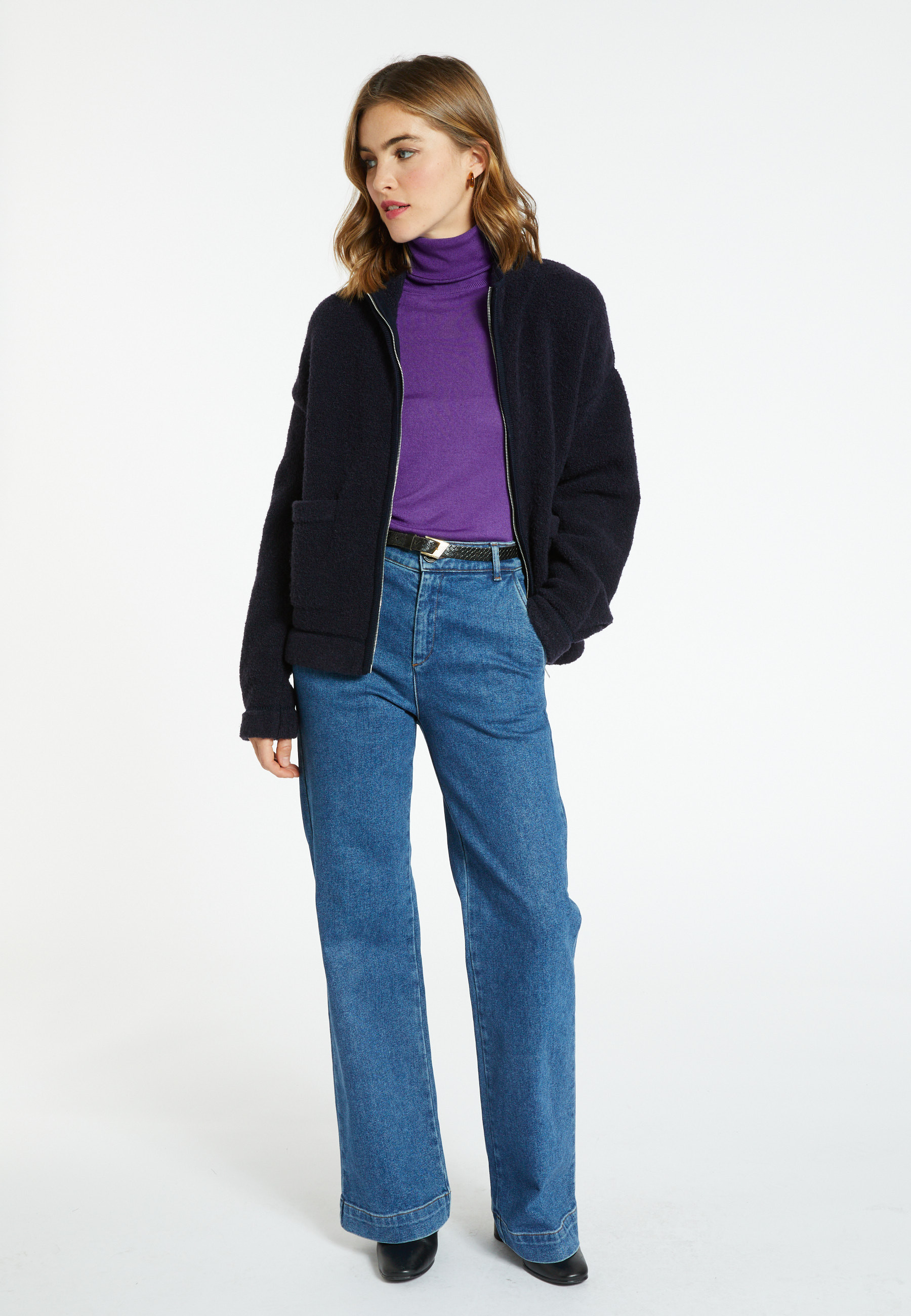 Wool zip-up jacket - Caledonia