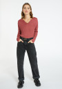 T-shirt col tunisien en bambou cachemire - Alicia 8231