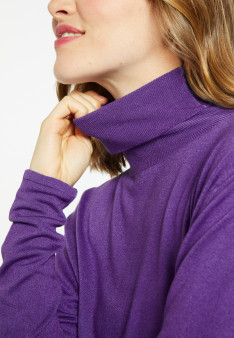 Bamboo cashmere turtleneck t-shirt - Aerio