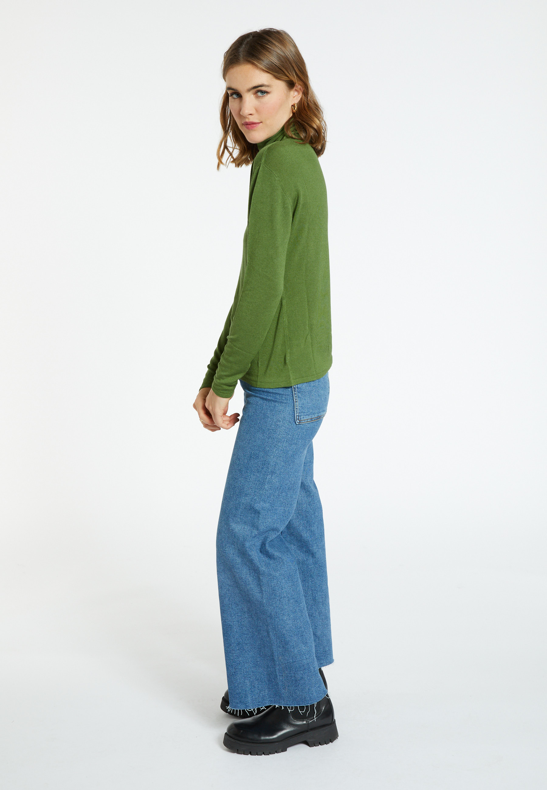 Bamboo cashmere turtleneck t-shirt - Aerio