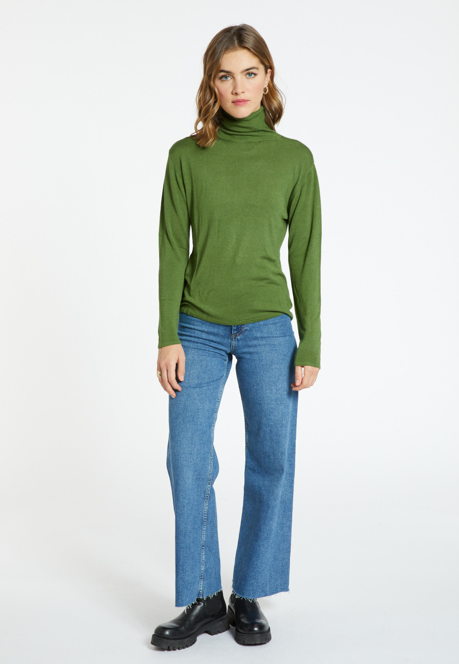 Bamboo cashmere turtleneck t-shirt - Aéris