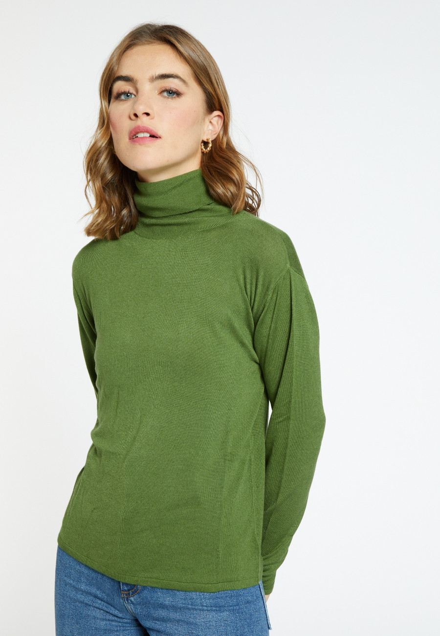Bamboo cashmere turtleneck t-shirt - Aéris