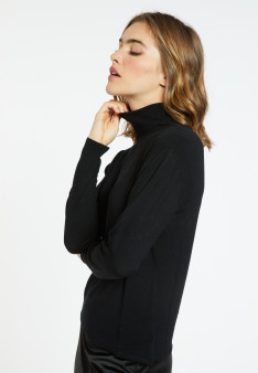 Bamboo cashmere turtleneck t-shirt - Aerio